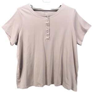 Woman Within‎ Henley Top Tan 4X
